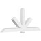 Ekena Millwork Kennewick Architectural Grade PVC Gable Bracket, 96"W x 40"H x 6"D x 6"F, 10/12 Pitch GBP096X40X0606KEN00 - alternate 1
